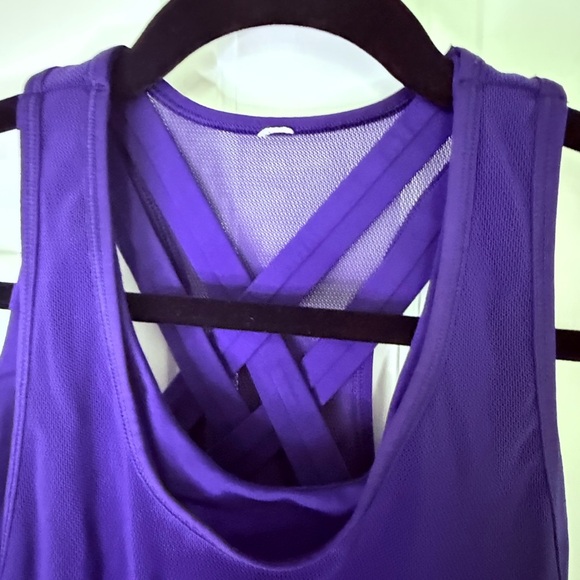Lululemon Purple Fast As Light 2 in 1 Tank Workout Top with Cut Out Design - Picture 7 of 11